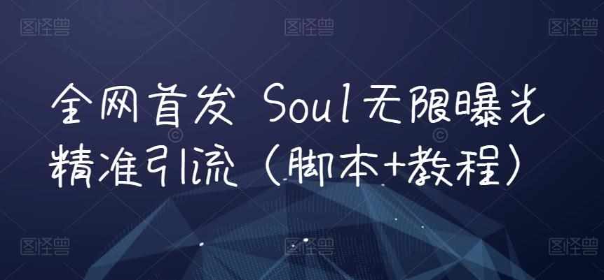 全网首发 Soul无限曝光精准引流（脚本+教程）-泰戈创艺资源库