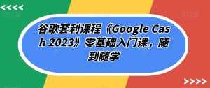 谷歌套利课程《Google Cash 2023》零基础入门课，随到随学-泰戈创艺资源库