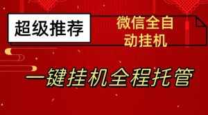 最新微信挂机躺赚项目,每天日入20—50,微信越多收入越多【揭秘】-泰戈创艺资源库