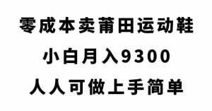 零成本卖莆田运动鞋，小白月入9300，人人可做上手简单【揭秘】-泰戈创艺资源库