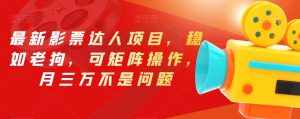 最新影票达人项目,稳如老狗,可矩阵操作,月三万不是问题【揭秘】-泰戈创艺资源库