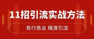 精准引流术：11招引流实战方法，让你私域流量加到爆（11节课完整)-泰戈创艺资源库