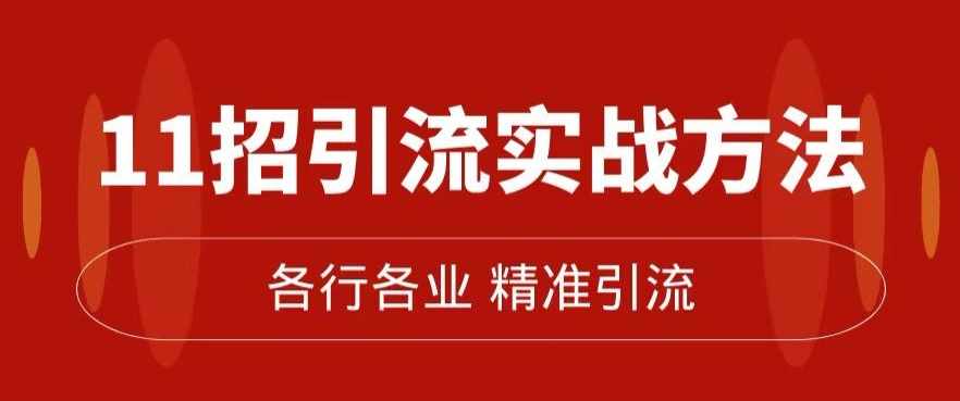 精准引流术：11招引流实战方法，让你私域流量加到爆（11节课完整)-泰戈创艺资源库