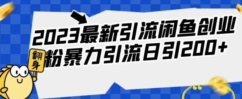 2023最新引流闲鱼创业粉暴力引流日引200+【揭秘】-泰戈创艺资源库