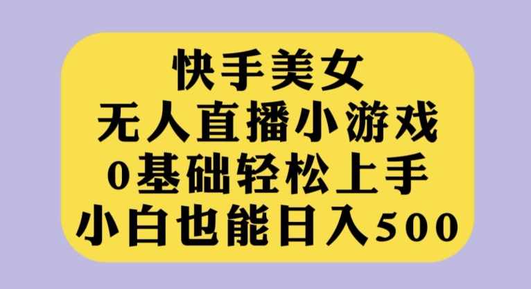 快手美女无人直播小游戏,0基础轻松上手,小白也能日入500【揭秘】-泰戈创艺资源库