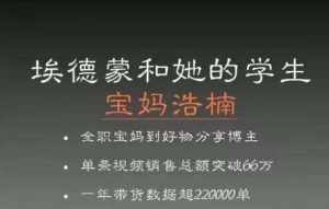 宝妈浩楠个人ip账号分享,90分钟分享做ip带货账号的经历-泰戈创艺资源库