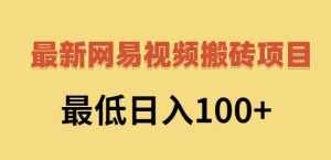 2022网易视频搬砖赚钱，日收益120（视频教程+文档）-泰戈创艺资源库