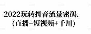 2022玩转抖音流量密码，(直播+短视频+千川)-泰戈创艺资源库