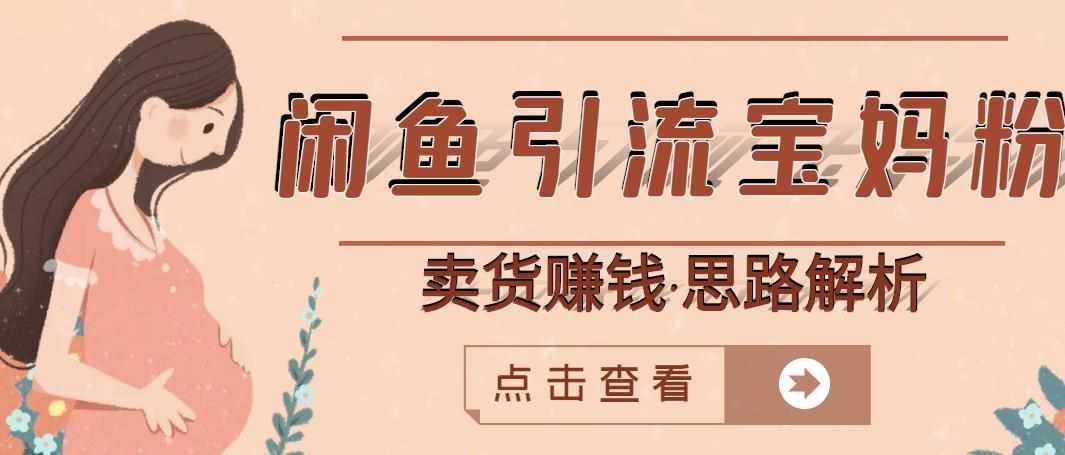 闲鱼引流宝妈粉+卖货赚钱一个月收益30000+（实操视频教程）-泰戈创艺资源库