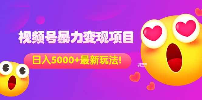 外面收费699的视频号暴力变现项目，日入5000+，简单易操作当天见效果-泰戈创艺资源库