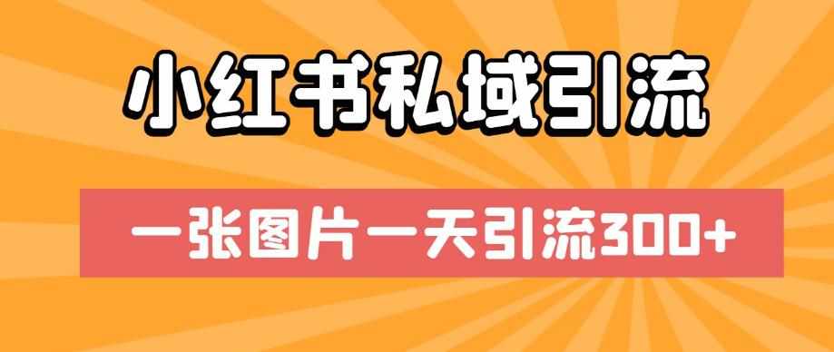 小红书私域引流，一张图片一天引流300+【揭秘】-泰戈创艺资源库