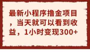 最新小程序撸金项目,当天就可以看到收益,1小时变现300+【揭秘】-泰戈创艺资源库