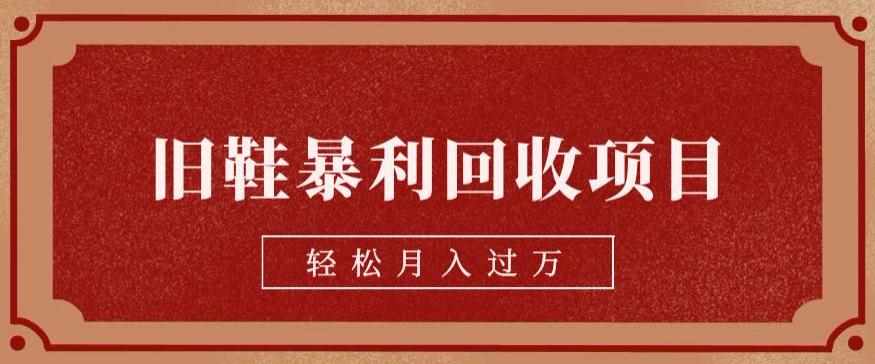 旧鞋暴利回收项目，轻松月入过万，详细教学视频【揭秘】-泰戈创艺资源库