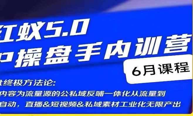 红蚁5.0IP操盘手内训营,IP操盘终极方法论-泰戈创艺资源库