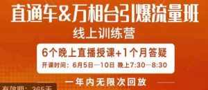 直通车&万相台引爆流量班,6天打通你开直通车·万相台的任督二脉-泰戈创艺资源库