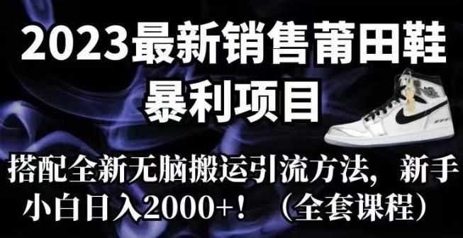 2023最新销售莆田鞋暴利项目，搭配全新无脑搬运引流方法，新手小白日入2000+【揭秘】-泰戈创艺资源库