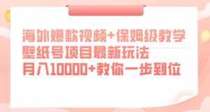 海外爆款视频+保姆级教学,壁纸号项目最新玩法,月入10000+教你一步到位【揭秘】-泰戈创艺资源库