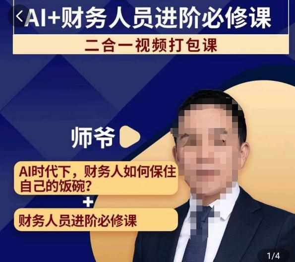AI+财务人员进阶必修课二合一视频打包课，财务人员进阶必修课-泰戈创艺资源库