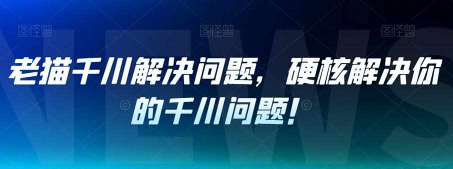 老猫千川解决问题,硬核解决你的千川问题!-泰戈创艺资源库