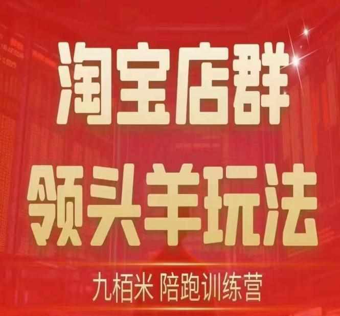 九栢米-淘宝店群领头羊玩法，教你整个淘宝店群领头羊玩法以及精细化/终极蓝海/尾销等内容-泰戈创艺资源库