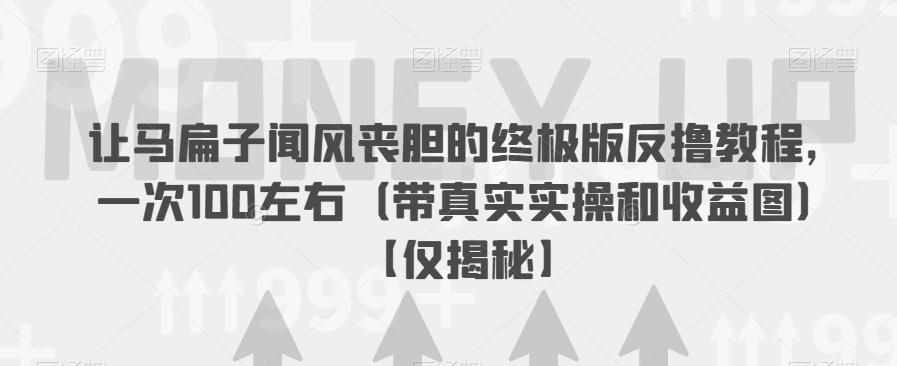 让马扁子闻风丧胆的终极版反撸教程，一次100左右（带真实实操和收益图）【仅揭秘】-泰戈创艺资源库