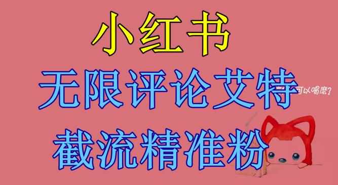 小红书无限评论艾特截流精准粉（软件+教程）-泰戈创艺资源库