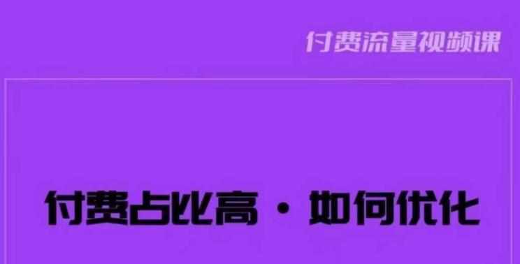 波波-付费占比高，如何优化？只讲方法，不说废话，高效解决问题！-泰戈创艺资源库