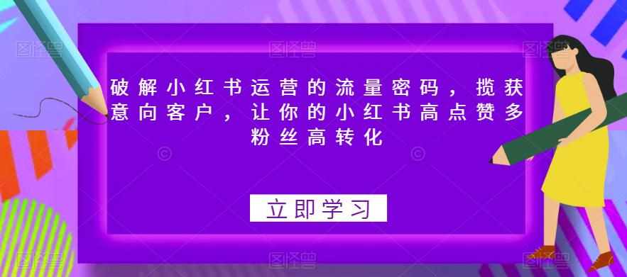 破解小红书运营的流量密码,揽获意向客户,让你的小红书高点赞多粉丝高转化-泰戈创艺资源库