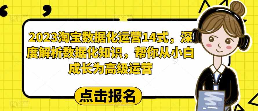 2023淘宝数据化运营14式，深度解析数据化知识，帮你从小白成长为高级运营-泰戈创艺资源库