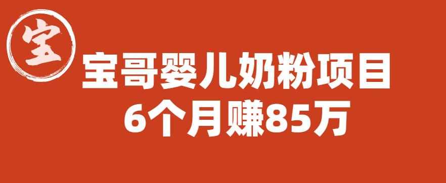宝哥婴儿奶粉项目，6个月赚85w【图文非视频】【揭秘】-泰戈创艺资源库