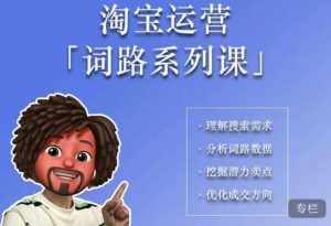照顾酱·词路篇，手把手带你理解关键词背后的需求，想要做好淘宝，就必须理解词路-泰戈创艺资源库