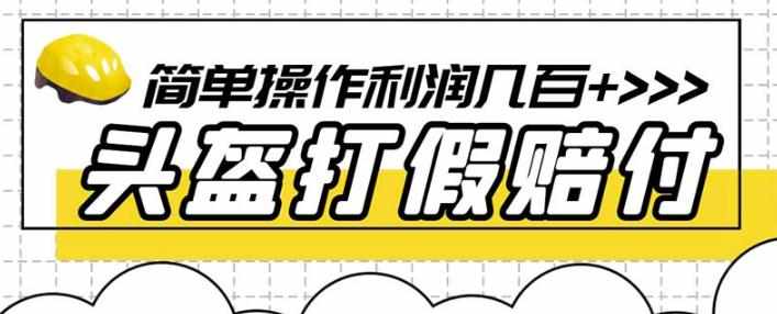 最新头盔打假赔付玩法，一单利润几百+（仅揭秘）-泰戈创艺资源库