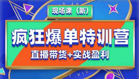 抖音短视频疯狂爆单特训营现场课（新）直播带货+实战案例-泰戈创艺资源库