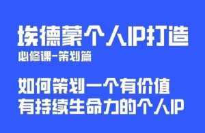 埃德蒙普通人都能起飞的个人IP策划课,如何策划一个优质个人IP-泰戈创艺资源库