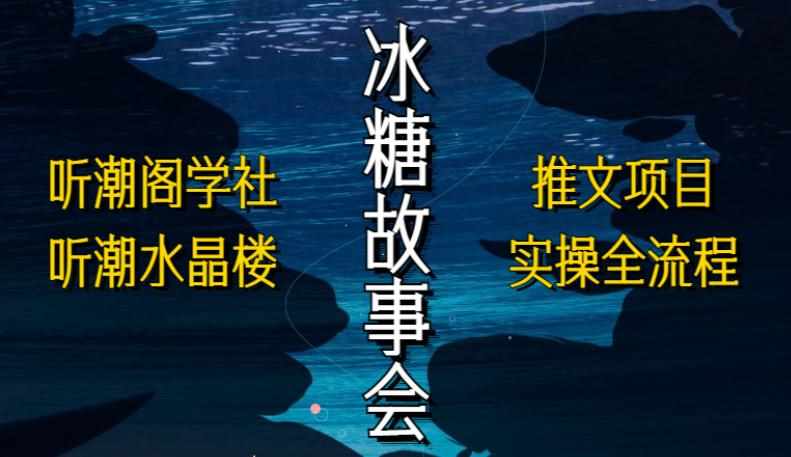听潮阁学社听潮水晶楼抖音冰糖故事会项目实操，小说推文项目实操全流程，简单粗暴！-泰戈创艺资源库