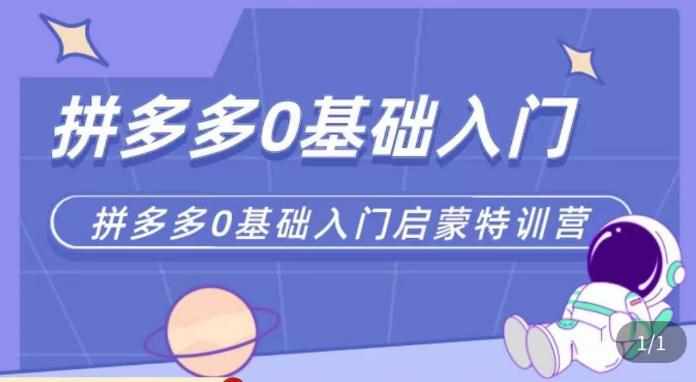 六一电商·拼多多运营0-1实操特训营，拼多多从基础到进阶的可实操玩法-泰戈创艺资源库