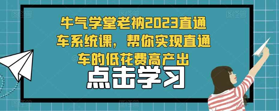 牛气学堂老衲2023直通车系统课,帮你实现直通车的低花费高产出-泰戈创艺资源库