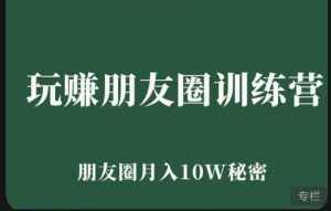 玩赚朋友圈系统课,朋友圈月入10W的秘密,7天系统图文课程-泰戈创艺资源库