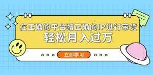 在正确的平台蹭正确的IP进行带货,轻松月入过万-泰戈创艺资源库