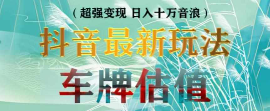 抖音最新无人直播变现直播车牌估值玩法项目，轻松日赚几百+【详细玩法教程】-泰戈创艺资源库