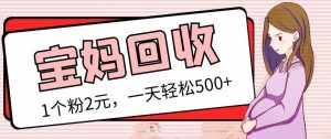 最新宝妈粉回收变现计划及胎教音乐高端变现玩法全套教程！（非老玩法）-泰戈创艺资源库