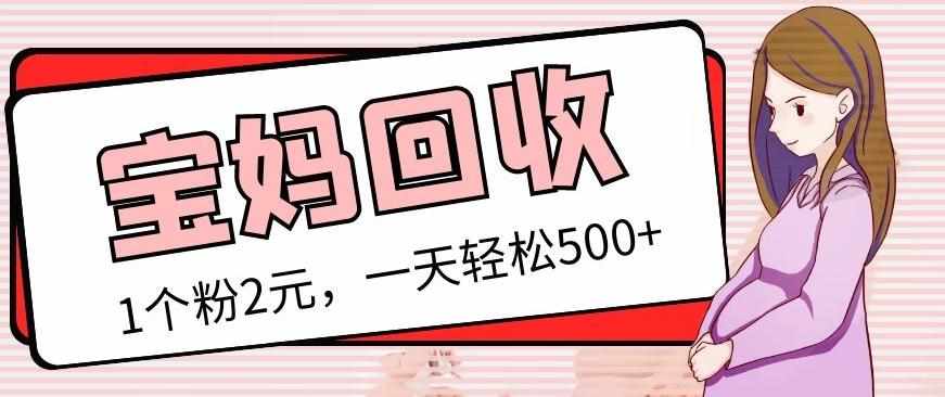 最新宝妈粉回收变现计划及胎教音乐高端变现玩法全套教程！（非老玩法）-泰戈创艺资源库