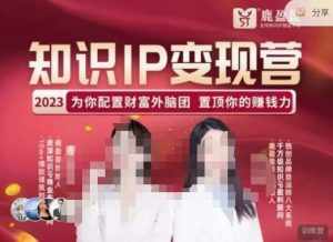 鹿盈盈-知识IP变现实操营，​普通人可复制的知识产品落地实操课，​带你打通知识IP变现底层逻辑-泰戈创艺资源库