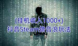 抖音Steam撸音浪玩法，挂机一天收入1000+不露脸 不说话 不封号 社恐人群福音-泰戈创艺资源库