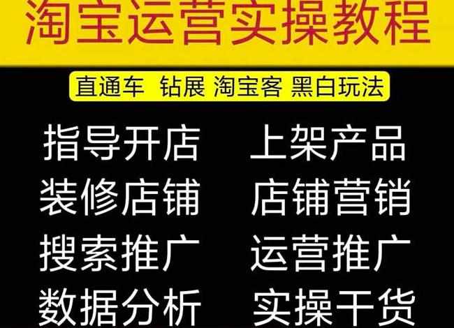 2023淘宝开店教程0基础到高级全套视频网店电商运营培训教学课程-泰戈创艺资源库