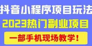 抖音小程序9.0新技巧,2023热门副业项目,动动手指轻松变现-泰戈创艺资源库