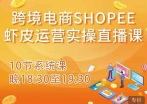 跨境电商Shopee虾皮运营实操直播课，从零开始学，入门到精通（10节系统课）-泰戈创艺资源库