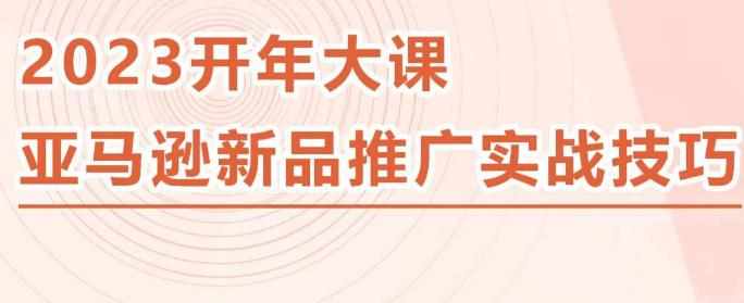 2023亚马逊新品推广实战技巧，线下百万美金课程的精简版，简单粗暴可复制，实操性强的推广手段-泰戈创艺资源库