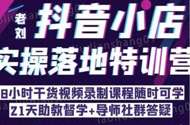 抖音小店实操落地特训营：抖音小店无货源精细化运营，抖店商品卡流量（22节）-泰戈创艺资源库