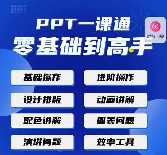PPT·一课通·0基础到高手：通俗易懂快速掌握PPT的各种应用场合-泰戈创艺资源库